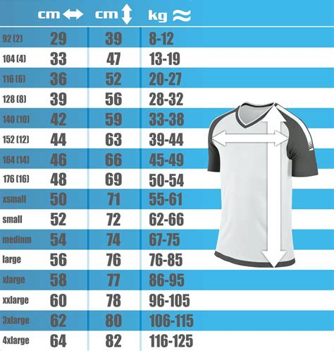 fußballtrikot adidas welche größe kommt nach 164|Größentabelle für Kinder Trikots nach Körpergröße (3XS bis XS).